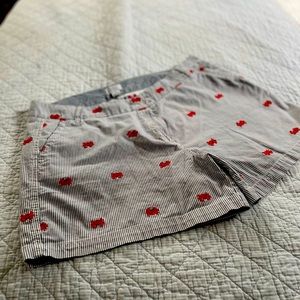 Crab embroidered shorts.  Size 16